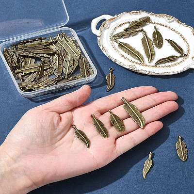 60Pcs Tibetan Style Alloy Pendants TIBEP-FS0001-19-1