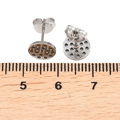 304 Stainless Steel Stud Earring Findings STAS-P434-06B-P-1