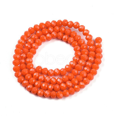 Opaque Solid Color Imitation Jade Glass Beads Strands EGLA-A044-P3mm-D03-1