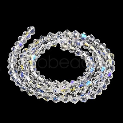 Transparent Electroplate Glass Beads Strands GLAA-F029-2mm-D13-1