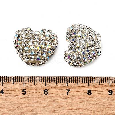 Sparkling Acrylic Heart Beads with Rhinestone Embellishment LS-OACR-NH0001-02A-07-1