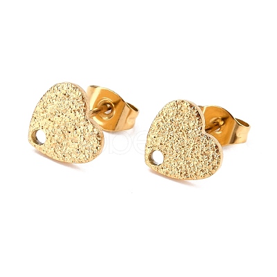 Ion Plating(IP) 304 Stainless Steel Stud Earring Findings STAS-I183-02A-G-1