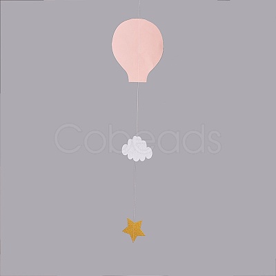 Kindergarten Window Hanging 3D Paper Hot Air Balloon Cloud Ornaments HJEW-WH0002-01-1