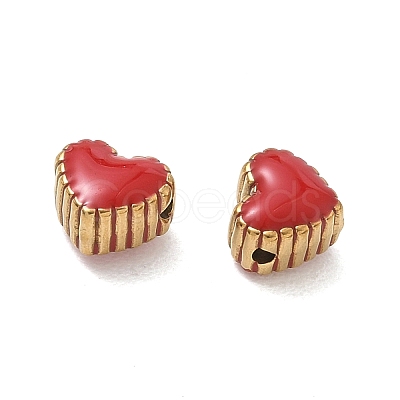 304 Stainless Steel Enamel Beads SA-CBAD60D-01G-02-1