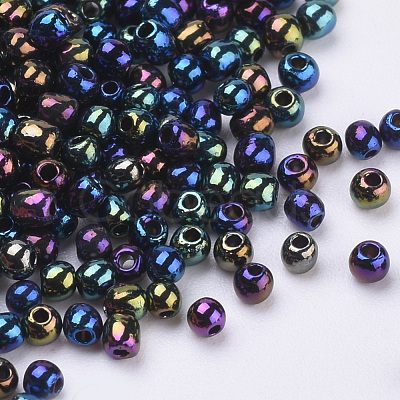 Plated 3/0 Glass Seed Beads SEED-Q025-2mm-B05-1