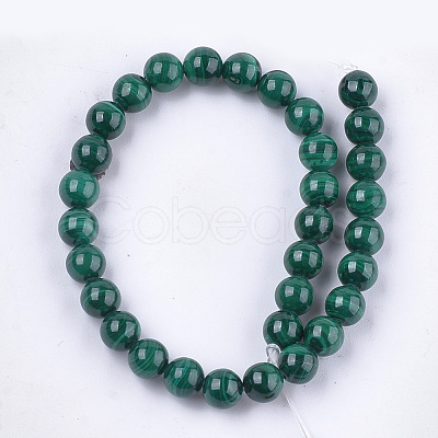 Natural Malachite Beads Strands G-S333-6mm-028-1