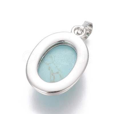 Synthetic Turquoise Pendants G-L512-D11-1