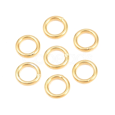 Brass Closed Jump Rings KK-D257-01G-03-1