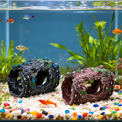 2Pcs 2 Colors Resin Stump Display Decorations DJEW-GF0001-87-1