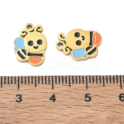 304 Stainless Steel Enamel Pendants SA-CBA0F3B-36G-03-1