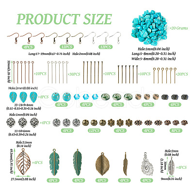 DIY Dangle Earring Making Kit DIY-SW0001-17-1