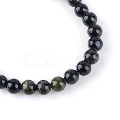 Natural Dyed Yellow Jade Gemstone Bead Strands G-R271-4mm-Y32-1