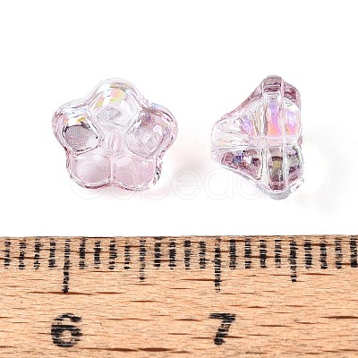 Electroplate Transparent Glass Beads Strands EGLA-N055-03A-08-1