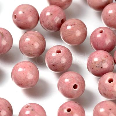 100Pcs 8mm Grade AAA Natural Rhodonite Round Beads DIY-LS0002-65-1