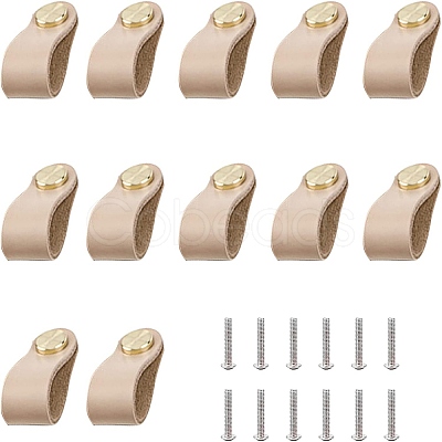 12 Sets Leather Handle DIY-GF0004-65H-1