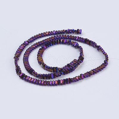 Electroplate Non-magnetic Synthetic Hematite Beads Strands G-J382-2x4x2mm-A05-1