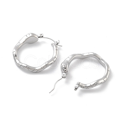 Non-Tarnish 304 Stainless Steel Hoop Earrings EJEW-K281-03P-1