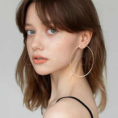 3 Pairs Brass Hoop Earrings for Women EJEW-BBC0001-66G-05-1
