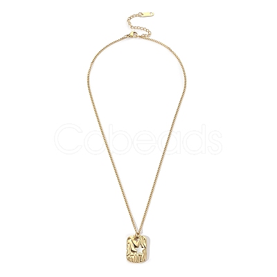 201 Stainless Steel Pendant Necklaces NJEW-D055-03G-1