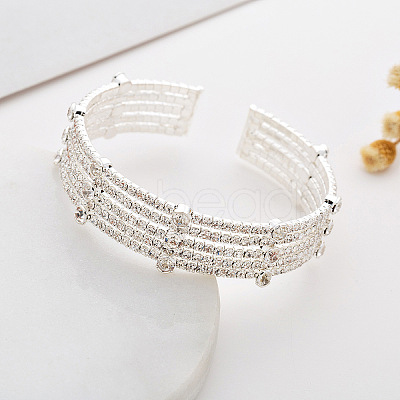 Sparkling Crystal Bracelet and Bangle Set for Wedding Accessories ST3298582-1
