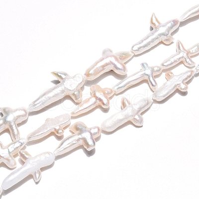 Natural Keshi Pearl Beads Strands PEAR-S020-M04-1