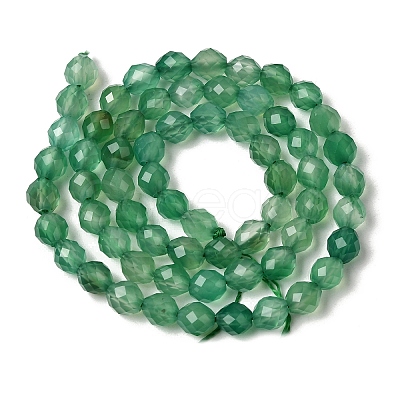 Dyed & Heated Natural Green Onyx Agate Beads Strands G-K376-F23-01-1