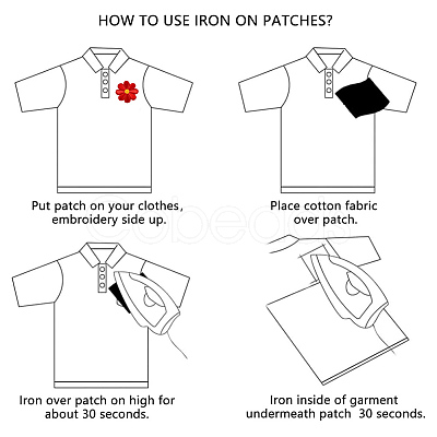 50Pcs 5 Colors Computerized Embroidery Cloth Iron on/Sew on Patches PATC-CY0001-17B-1