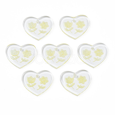Transparent Resin Pendants RESI-N030-001D-1