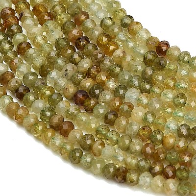Natural Green Garnet Beads Strands GG-CBA77FB-C01-01-1