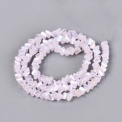 Electroplate Imitation Jade Glass Beads Strands EGLA-Q139-01A-B03-1