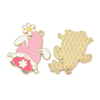 Easter Alloy Enamel Pendants ENAM-I082-02G-08-1