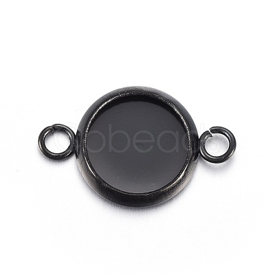 Stainless Steel Cabochon Connector Settings X-STAS-L211-04A-B-1