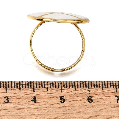 304 Stainless Steel Enamel Cuff Open Rings SA-CBA369F-04G-04-1