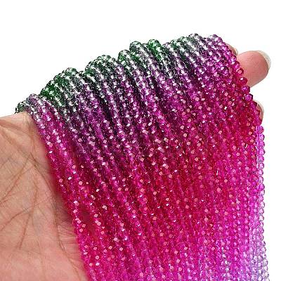 Transparent Painted Glass Beads Strands DGLA-A034-T3mm-A06-1