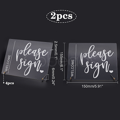 2Pcs Custom Word Acrylic Display Holder AJEW-FH0001-77-1