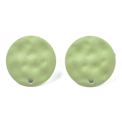 Spray Painted Iron Stud Earring Findings IFIN-N008-016A-1