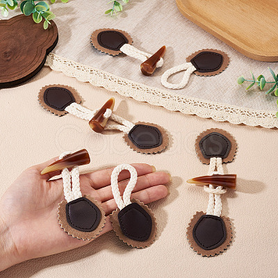 5 Pairs Resin Buttons BUTT-TA0001-48A-1