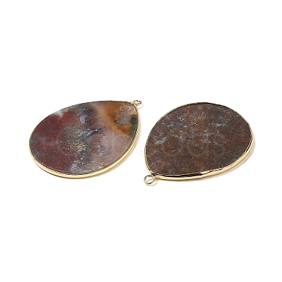 Natural Indian Agate Pendants G-E526-01Z-1