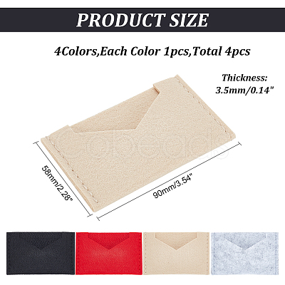 4Pcs 4 Colors Wool Felt Envelope Purse Insert Organizer FIND-WR0006-71A-1