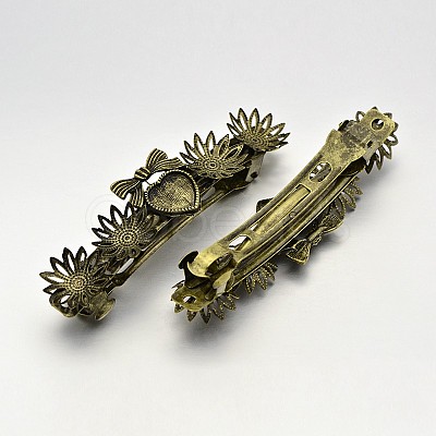 Vintage Hair Accessories Iron Hair Barrette Findings MAK-J007-20AB-NF-1