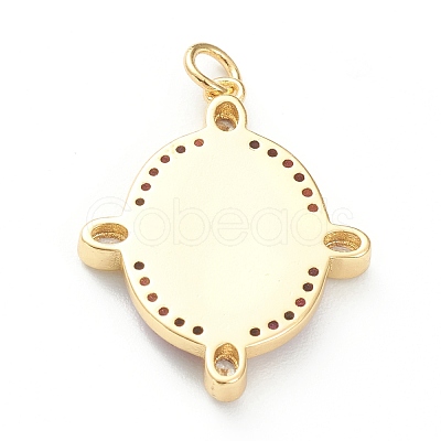 Brass Micro Pave Cubic Zirconia Pendants ZIRC-P200-11B-G01-1