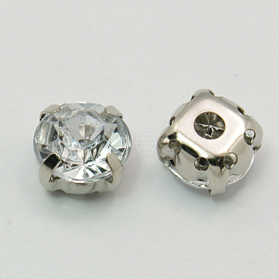 Square Sew on Rhinestone GACR-D001-7mm-01-1