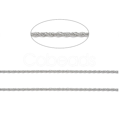 Tarnish Resistant 304 Stainless Steel Rope Chains CHS-G027-08A-P-1