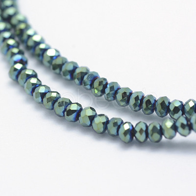Electroplate Glass Beads Strands X-EGLA-J144-FP-A05-1