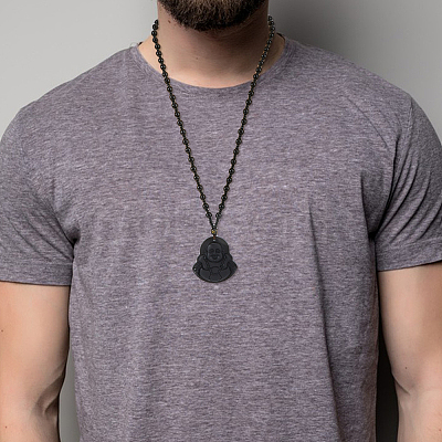 4Pcs 4 Styles Glass Pendant Necklaces NJEW-OC0001-04B-1