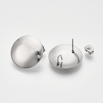 Non-Tarnish 201 Stainless Steel Stud Earring Findings STAS-S079-52B-1