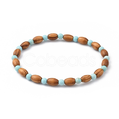 Stretch Beaded Bracelets BJEW-JB05418-02-1