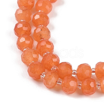 Natural Orange Aventurine Beads Strands G-H057-A02-01-1