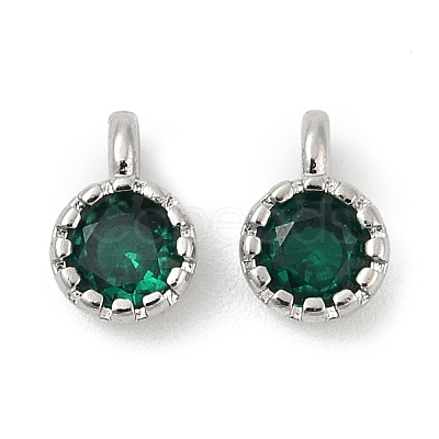 Brass Pave Cubic Zirconia Pendants KK-H204-03P-06-1