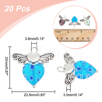 Handmade Millefiori Lampwork Pendants FIND-PH0008-12-1